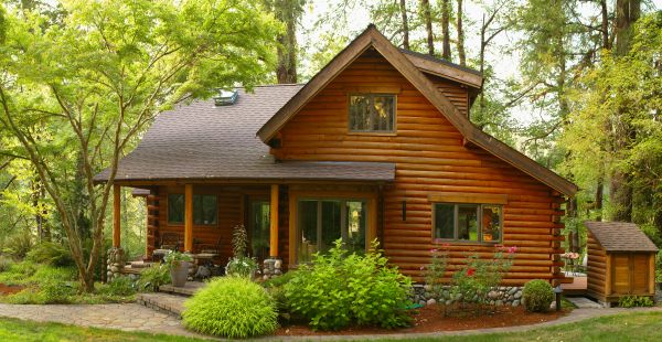 Log Home Exterior Cleaning in Lake Stevens